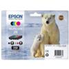Epson - Multipack Cartuccia ink - 26 - C-M-Y-K - C13T26164010 - C-M-Y 4,5ml cad - K 6,2ml (unità vendita 1 pz.)