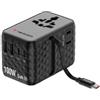 VERBATIM Adattatore - da viaggio universale - GaN III - con cavo USB-C retrattile - Nero - Verbatim (unità vendita 1 pz.)