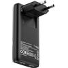 Verbatim Fold 'n' Go GaN Charger 65W, Caricatore 2 Porte USB-C, Pieghevole, PD3.0, Compatto, Caricabatterie Multipresa per Apple MacBook, Notebook, iPad, iPhone 15 - iPhone 17, Samsung, Nero