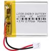 Liter energy battery Batteria 503337 LiPo 3.7V 750mAh 2.775Wh Ricaricabile Connettore PH2.0 (JST-PHR-02) Tipo B Litio: Assicurarsi che la polarità del dispositivo corrisponda 39x33x5mm (PH2|750mAh|503337)