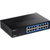 TRENDnet Switch desktop Gigabit a 16 porte, TEG-S17D, 16 porte Gigabit RJ-45, capacità di commutazione 32 Gbps, design senza ventola, custodia in metallo, alimentatore interno, protezione a vita, nero
