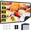 XINLEMY - Schermo per proiettore pieghevole, 152,4 cm, 4 K, 16:9, anti-piega, portatile, lavabile, assorbe la luce, filmati, schermi per home theater, cortile, interni ed esterni, campeggio