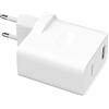 OPPO Charger ORIGINALE Caricabatterie da muro Wired USB con tecnologia SUPERVOOC, ricarica rapida in bassa tensione da 5Volt per erogare 30W di potenza, Colore Bianco