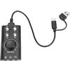 YUEHISY Scheda Audio USB, Scheda Audio Stereo Esterna con Controllo del Volume Adattatore Audio da USB a 3,5 Mm, per Cuffia Desktop per Laptop PC