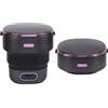 Sxhlseller 13L Mini Lavatrice Pieghevole con Tubo di Scarico, Rondella di Lavanderia Automatica Completa per Appartamento, Dormitorio, Viaggio - Caster per Bambini, Biancheria Intima,