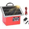 FarmNix 12V Elettrificatore per recinto elettrico solare, 0,5J/9,5KV elettrificatore per recinto per 2 fino a 32 km, incluso pannello solare da 7,5W, batteria al piombo da 12V 7Ah e set di messa a