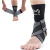 Generico Cavigliera Ortopedica Regolabile a Compressione, Supporto Elastico Traspirante per Distorsioni, Tendiniti e Recupero Sportivo, Fascia di Compressione per Caviglia, Ideale per Sport (L 35/39)