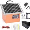 FarmNix 32KM Pastore Elettrico, 0.5J/9.5kV Recinto Elettrico Controllore di 12V 7Ah con Pannello Solare da 7.5W Per Mucche, Bestiame, Allevamento Di Pollame, Pastore, Fattoria degli Animali Recinzione