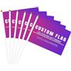 Generic 6 bandiere portatili personalizzate 14 x 21 cm con logo con foto testo - bandiera bifacciale personalizzata con asta - Mini striscione sventolante per eventi, sport, branding