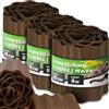 Instalguru Bordura Giardino 15 cm 27 m Profilo Prato Flessibile Separatore Aiuole Plastica Marrone Resistente Intemperie Cordolo Orto Striscia Divisoria Muretto Stop