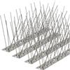 KOKMEYA Dissuasori Piccioni Inox (1m, 4 pz da 25cm) - Spilli Anti Volatili 304 con 8 Viti & 8 Fascette - Per Balcone, Grondaia, Ringhiera & Tetto - Esterno