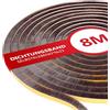 XEEINC 8m Guarnizione a Spazzola Autoadesiva, 9mm(L) X 23mm(P) Guarnizione Adesiva Finestre Porta, Guarnizione Spazzola Porta Blindata, Isolamento Acustico, Anti-Collisione - Marrone