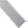Gedotec Profilo paragradino autoadesivo alluminio argento 1000 mm - profilo angolare non forato da incollare 25 x 8 mm - paraspigolo gradino scanalato - Made in Germany