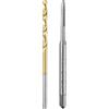 QUARKZMAN Set di Punte e Maschi per Filettare, M2 x 0.4 Metrico Maschi a Flauto Dritto & Punte da Trapano da 1.6mm, Rivestimento in Titanio/Non Rivestito HSS-6542