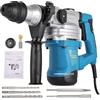 MISTRO Martello Demolitore Tassellatore 1500W: 1000RPM Trapano a Percussione Professionale con 3 Funzioni, Sistema SDS-Plus, Capacità 32mm nel Calcestruzzo, Set 5 Punte e Valigetta Inclusa