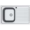 iperbriko Lavello cucina vasca acciaio inox da incasso gocciolatoio dx 50x79 cm