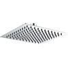 NOLUXA IMEX - Soffione Doccia Effetto Pioggia 30x30cm Cromato | Soffione Quadrato Slim e Anticalcare per Colonna Doccia | Realizzato in Acciaio Inox S.304 | Ricambio Originale IMEX