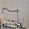 VFfotO POIQIHY Rubinetto da cucina dorato con manico in ceramica rubinetto miscelatore da bagno cucina rubinetto miscelatore da cucina montato sul ponte rubinetto di rotazione freddo caldo gru cromato