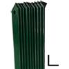 NEXTRADEITALIA CF da 10PZ Saetta di sostegno a L H 150 CM 25x25x3 mm PLASTIFICATA per paletti in ferro a T da H 175 e 200 | recinzioni da GIARDINO