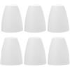 DIKACA Paralume in Plastica Bianco, Set da 6 Pezzi, per Lampade | Adatto a Lampade da Tavolo e Applique, per Camera e Uso Domestico, Accessorio Semplice e Pratico