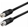 Transmedia Connessione Cavo Connettore per antenna proprio 9,5 mm - Antenna Connettore dritto 9,5 mm, 1,0 m