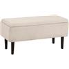 HOMCOM Panca Fondoletto con Vano Contenitore 57L 95x38x45cm Beige