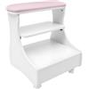 Areao Sgabello mobile per pediluvio con ruote, stabile sgabello benessere (rosa)