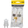 Vimar FP00230.B Spina SCHUKO 2P+T 16 A 250 V~ 4 pezzi, standard tedesco, uscita cavo assiale, bianco