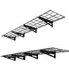 VEVOR Scaffale da Parete per Garage Portaoggetti 2 pezzi 183x31,5x12,2 cm, Scaffale a Griglia da Muro per Garage Lavanderia Officina Carico Singolo max. 136 kg, Rete da Parete Portaoggetti, Nero