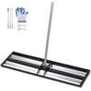 VEVOR Rastrello Livellatore per Prato con Rullo in Acciaio Inox da 254x914 mm, Strumento da Giardinaggio Livellante per Terreno con Manico Regolabile da 213 cm, per Giardino Fattoria Campo da Golf