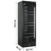 Vetrina Frigo Bibite Nera 350 L, +1°C/+15°C, con Porta Battente