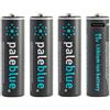 Pale Blue 4 batterie AA al litio da 1,5 V ricaricabili con USB-C