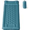 RUMBALUXY Materassino Campeggio con Pompa a Pedale, Autogonfiabile Materasso Gonfiabile, Compatto Cuscino da Campeggio Leggero, Verde acqua, 195x72x12cm Singolo (Spessore 12cm)