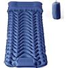 RUMBALUXY Materassino Campeggio con Pompa a Pedale, Autogonfiabile Materasso Gonfiabile, Compatto Cuscino da Campeggio Leggero, Blu, 193x68x8cm Singolo (Spessore 8cm)