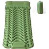 RUMBALUXY Materassino Campeggio con Pompa a Pedale, Autogonfiabile Materasso Gonfiabile, Compatto Cuscino da Campeggio Leggero, Verde oliva, 193x68x8cm Singolo (Spessore 8cm)