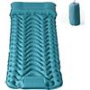 RUMBALUXY Materassino Campeggio con Pompa a Pedale, Autogonfiabile Materasso Gonfiabile, Compatto Cuscino da Campeggio Leggero, Verde acqua, 193x68x8cm Singolo (Spessore 8cm)