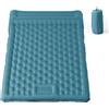 RUMBALUXY Materassino da Campeggio per Due con Pompa a Pedale, Autogonfiabile Materasso Gonfiabile XXL, Gonfiabile doppio con Cuscino, Verde acqua, 196x135x12cm Oversized (Motivo a noccioline)