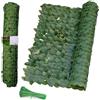 DETERMONDO, Edera Sintetica, Siepe Finta Sempreverde Artificiale, Rotolo 1mx3m, Anticaduta, Resistente Ai Raggi UV e alle Alte Temperature, Montaggio Facile con Fascette