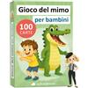 GLÜCKSWOLKE - Gioco del mimo per bambini I 100 carte divertenti I Giochi bambini di 4, 5, 6, 7, 8, 9 anni | Regalo bambina e bambino I Giochi all'aperto e in casa I Giocattoli e Regali bimbo e bimba