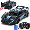 Joellfuner Macchina Telecomandata, RC Auto con Luce LED e Spray, 2.4GHz RC Drift Car, 1:18 Auto Telecomandate per Bambini Multi, Giochi da Esterno per Bambini e Bambine, Regalo Compleanno (Blu)