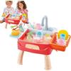 Genérico Lavello da gioco per bambini, giocattolo da cucina, automatico del ciclo 'acqua, set di educativi per lavastoviglie, attrezzatura divertente per praticare abilità motorie