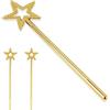 Werownsgso 3 bacchette magiche glitterate con stella e glitter, bacchetta da principessa, stella, glitter, accessori per angelo, bacchetta magica adatta per compleanni, matrimoni, cosplay e