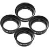 INJORA 4 Barili in Alluminio per Cerchi ModuWheel da 1.0 (Nero)