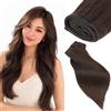 Rich Choices Extension Capelli Veri Tessitura Cucite Capelli Veri Lisci Remy Human Hair 100g 20cm Bundles Extensions Professionali #2 Marrone Scuro