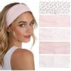 Tupenofif Fascia per Capelli da Donna, Fascia Sportiva con Motivo Floreale, Accessorio Elastico Antiscivolo per Yoga & Fitness, Stile Vintage Boho, Set di 5 per Estate & Primavera