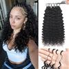 Renyarch Miracle Deep Wave Mini Knots Crochet Human Hair Bundles for Black Women 16 Pollici Crochet Human 125g 100c Black Water Wave Wet and Wavy Invisible Knotless Curly Extensions