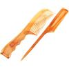 Ruilogod Beauty Care calore Resist statico-Free plastica Combs 2 pezzi