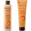 LASAPONARIA La Saponaria | Kit Shampoo Girasole & Arancio Nutriente 200 ml + Balsamo Nutriente con Girasole Bio 150 ml, ideale per Capelli Secchi e Crespi
