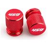 PNJDHGJFT Tappi per valvole moto Per Guerrilla450 Guerrilla GUERRILLA Himalayan 450 Accessori Per Tappi Coprivalvola Per Valvola Pneumatici Moto(Red-logo)