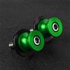 QJY-Motor Part-Store QJY 2pcs M8 8MM Moto Nottolini Cavalletto Universal Per K-AWASA-KI Z750/S Z900 z650 ER-6N ZX6R ZX10R Z800 Z1000 Z1000SX Suzuki GSX-R 600 750 1000 -Verde